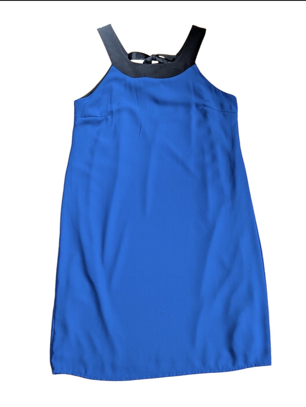 Millibon Boutique Blue Tie Back Color Block Party Graduation Shift Dress